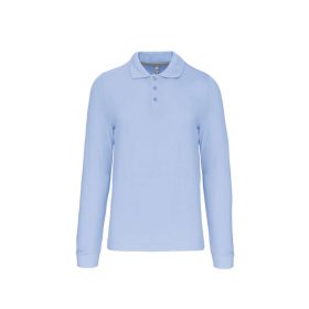 Kariban Férfi Long-Sleeved Galléros Póló Sky Blue