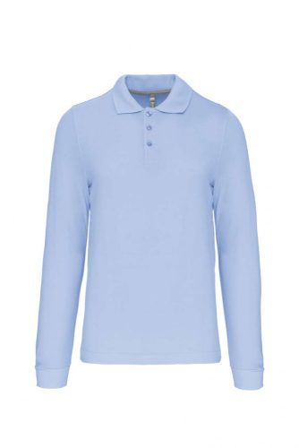 Kariban FÉRFI LONG-SLEEVED Galléros póló Sky Blue