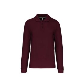 Kariban Férfi Long-Sleeved Galléros Póló Wine