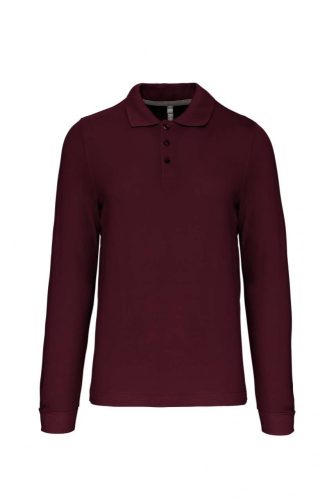 Kariban FÉRFI LONG-SLEEVED Galléros póló Wine