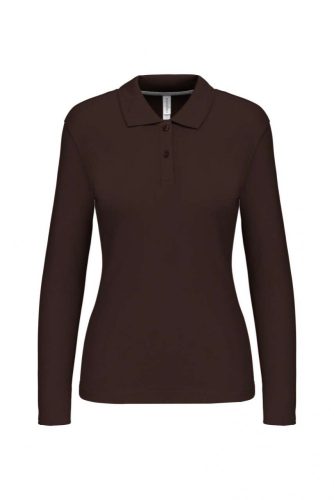 Kariban NŐI LONG-SLEEVED Galléros póló Chocolate