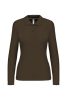Kariban Női Long-Sleeved Galléros Póló Dark Khaki