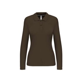 Kariban Női Long-Sleeved Galléros Póló Dark Khaki