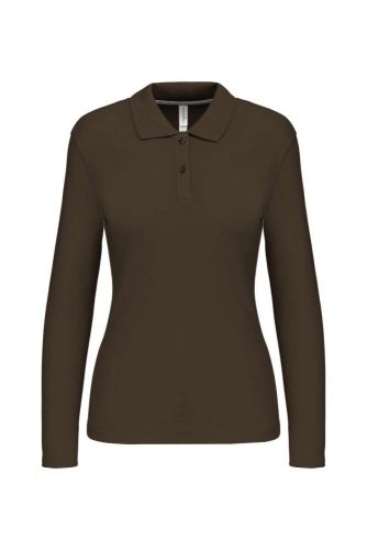 Kariban NŐI LONG-SLEEVED Galléros póló Dark Khaki