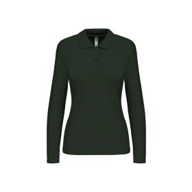 Kariban Női Long-Sleeved Galléros Póló Forest Green