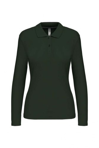 Kariban NŐI LONG-SLEEVED Galléros póló Forest Green