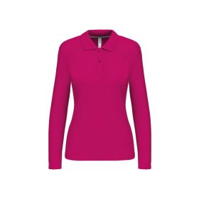 Kariban Női Long-Sleeved Galléros Póló Fuchsia