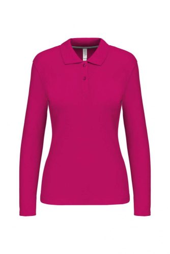 Kariban NŐI LONG-SLEEVED Galléros póló Fuchsia