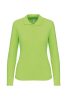 Kariban Női Long-Sleeved Galléros Póló Lime