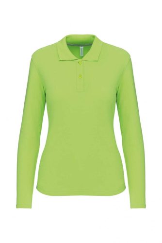 Kariban NŐI LONG-SLEEVED Galléros póló Lime