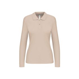 Kariban Női Long-Sleeved Galléros Póló Light Sand