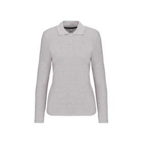 Kariban Női Long-Sleeved Galléros Póló Oxford Grey