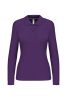 Kariban Női Long-Sleeved Galléros Póló Purple