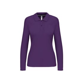 Kariban Női Long-Sleeved Galléros Póló Purple