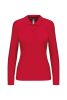 Kariban Női Long-Sleeved Galléros Póló Red