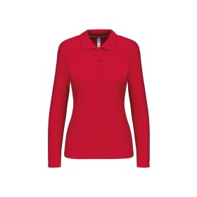 Kariban Női Long-Sleeved Galléros Póló Red