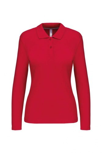 Kariban NŐI LONG-SLEEVED Galléros póló Red