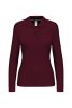 Kariban Női Long-Sleeved Galléros Póló Wine