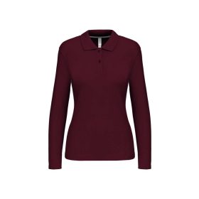 Kariban Női Long-Sleeved Galléros Póló Wine