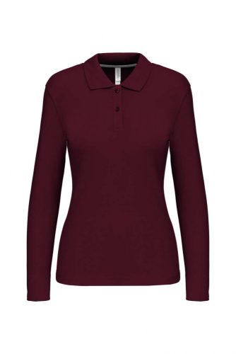 Kariban NŐI LONG-SLEEVED Galléros póló Wine