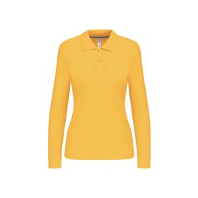 Kariban Női Long-Sleeved Galléros Póló Yellow