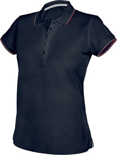 Kariban NŐI SHORT-SLEEVED Galléros póló Navy/Red/White