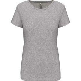   Kariban Női Rövid Ujjú Környakú Póló Light Grey Heather