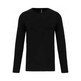 Kariban Férfi Hosszú Ujjú Környakú Póló Black