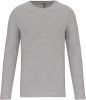 Kariban Férfi Hosszú Ujjú Környakú Póló Light Grey Heather