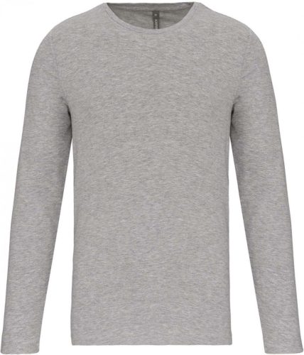 Kariban FÉRFI HOSSZÚ UJJÚ KÖRNYAKÚ PÓLÓ Light Grey Heather