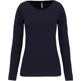 Kariban Női Hosszú Ujjú Környakú Póló Navy