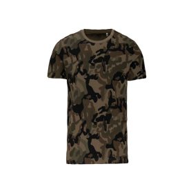   Kariban Férfi Rövid Ujjú Terepmintás Póló Olive Camouflage