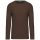 Kariban Férfi Hosszú Ujjú Környakú Póló Chocolate