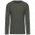 Kariban Férfi Hosszú Ujjú Környakú Póló Dark Khaki