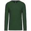 Kariban Férfi Hosszú Ujjú Környakú Póló Forest Green
