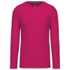 Kariban Férfi Hosszú Ujjú Környakú Póló Fuchsia