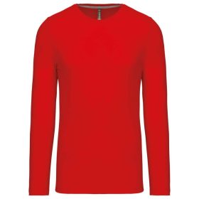 Kariban Férfi Hosszú Ujjú Környakú Póló Red