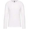 Kariban Férfi Hosszú Ujjú Környakú Póló White