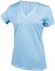 Kariban Női Rövid Ujjú V-Nyakú Póló Sky Blue