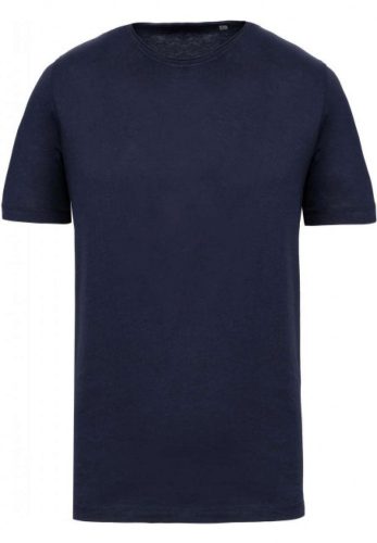 Kariban FÉRFI SHORT-SLEEVED ORGANIC PÓLÓ WITH RAW EDGE LINE Navy