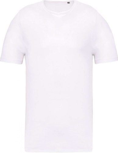 Kariban FÉRFI SHORT-SLEEVED ORGANIC PÓLÓ WITH RAW EDGE LINE White