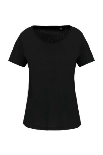 Kariban FÉRFI SHORT-SLEEVED ORGANIC PÓLÓ WITH RAW EDGE LINE Black