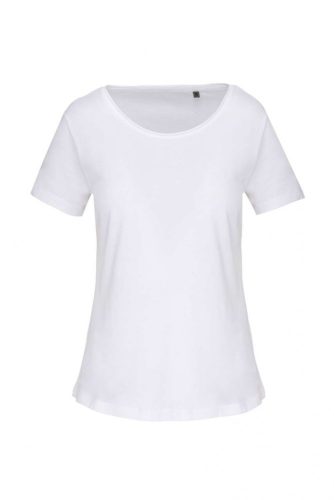 Kariban FÉRFI SHORT-SLEEVED ORGANIC PÓLÓ WITH RAW EDGE LINE White