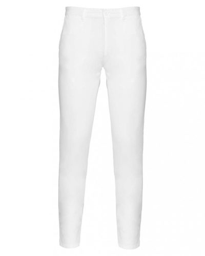 Kariban MEN'S CHINO TROUSERS White