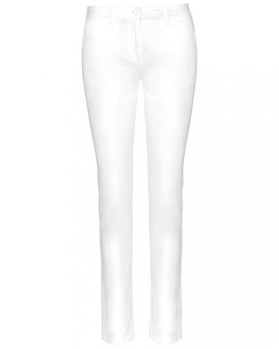 Kariban  LADIES' CHINO TROUSERS White