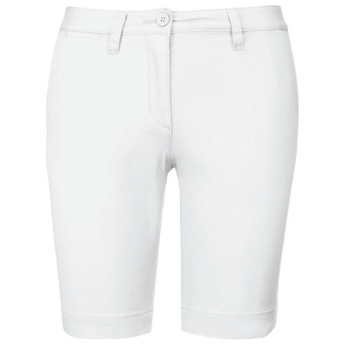 Kariban  LADIES' CHINO BERMUDA SHORTS White