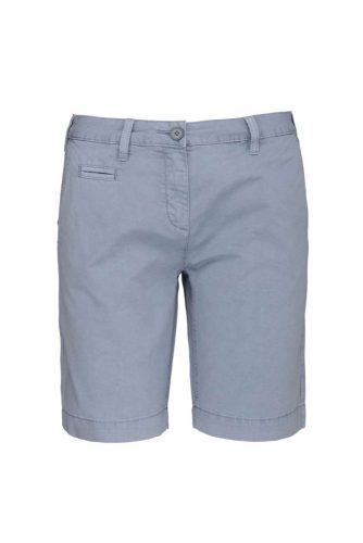 Kariban  LADIES' WASHED EFFECT BERMUDA SHORTS Washed Smoky Blue