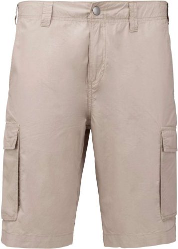 Kariban MEN'S LIGHTWEIGHT MULTIPOCKET BERMUDA SHORTS Beige