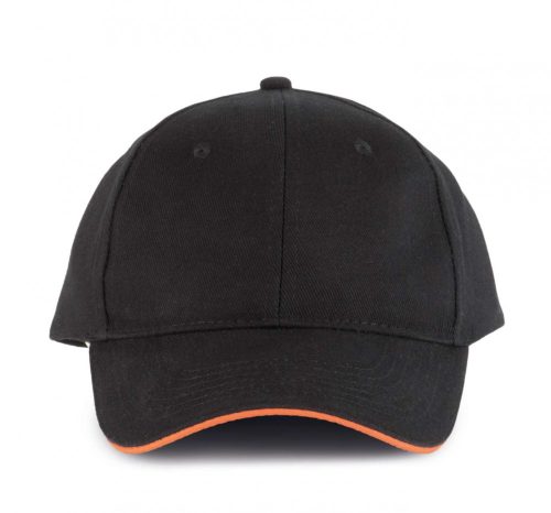 K-UP ORLANDO - 6 paneles baseball sapka Black/Orange