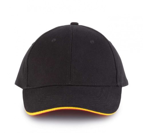 K-UP ORLANDO - 6 paneles baseball sapka Black/Yellow/Red